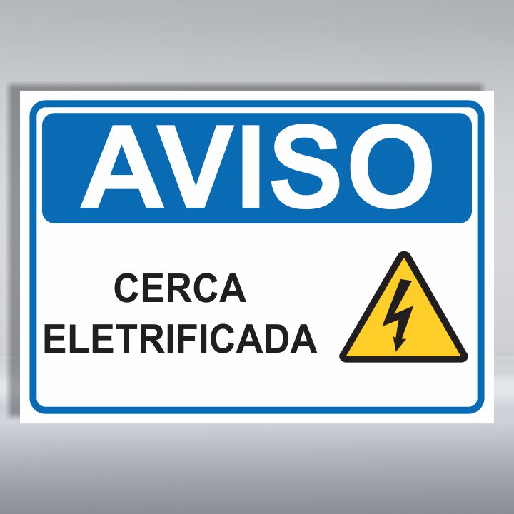 PLACA DE AVISO | CERCA ELETRIFICADA